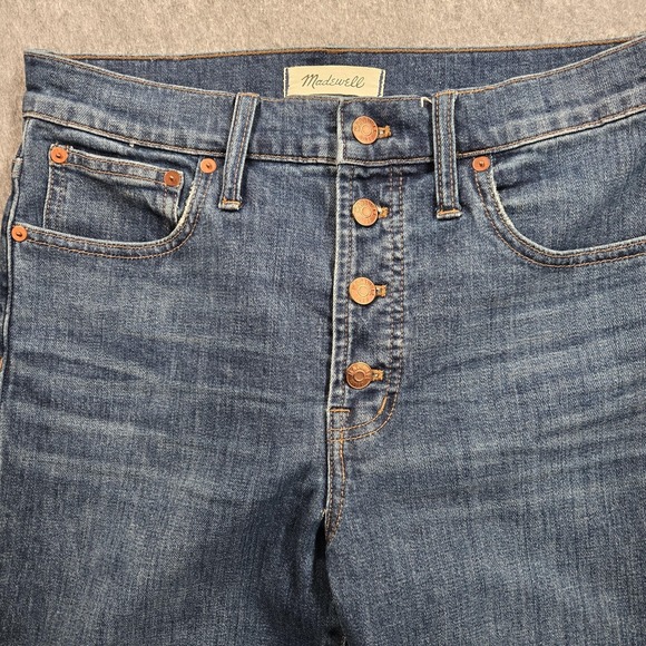 Madewell The Perfect Vintage Jeans Womens 27 Blue High Rise Straight Button Fly - Picture 2 of 15